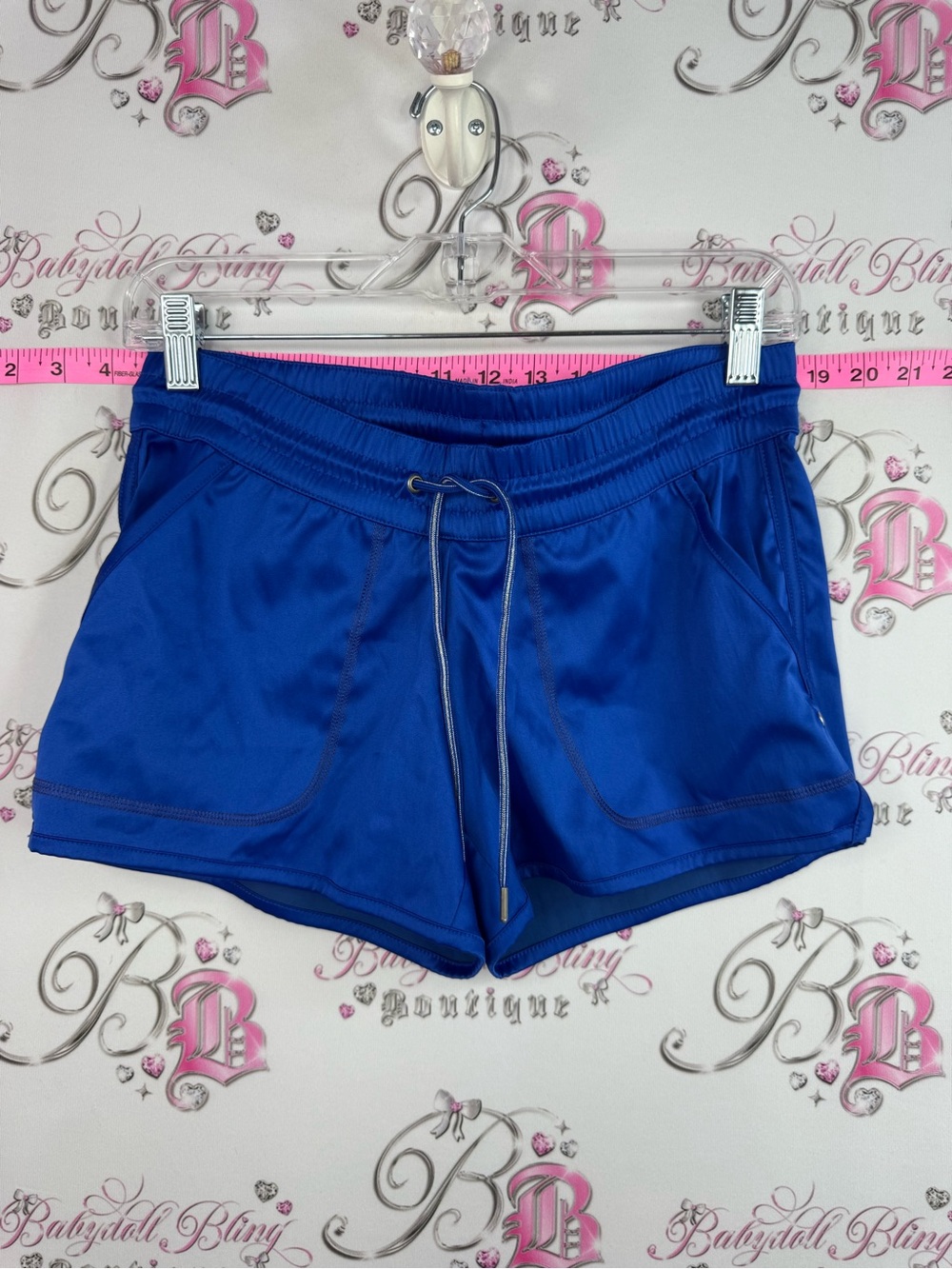 Champion shorts shiny Royal Blue Women's Athletic Drawstring Shorts